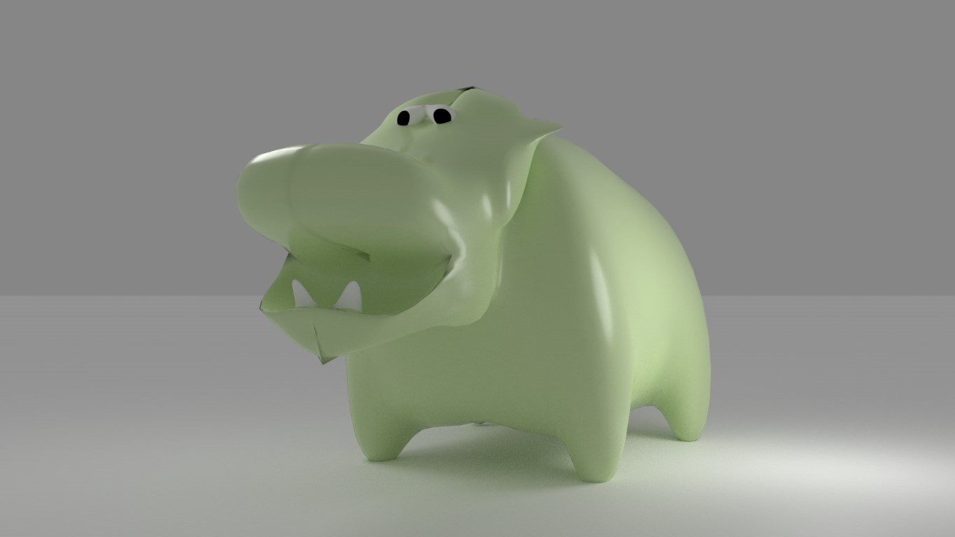 3D Nilpferd