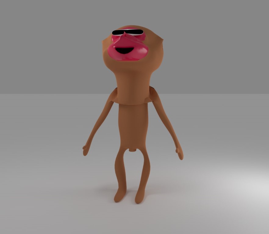 1 hässlicher Affe (Mandrill)