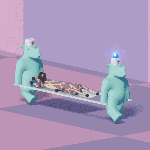 Gilbert wird verarztet