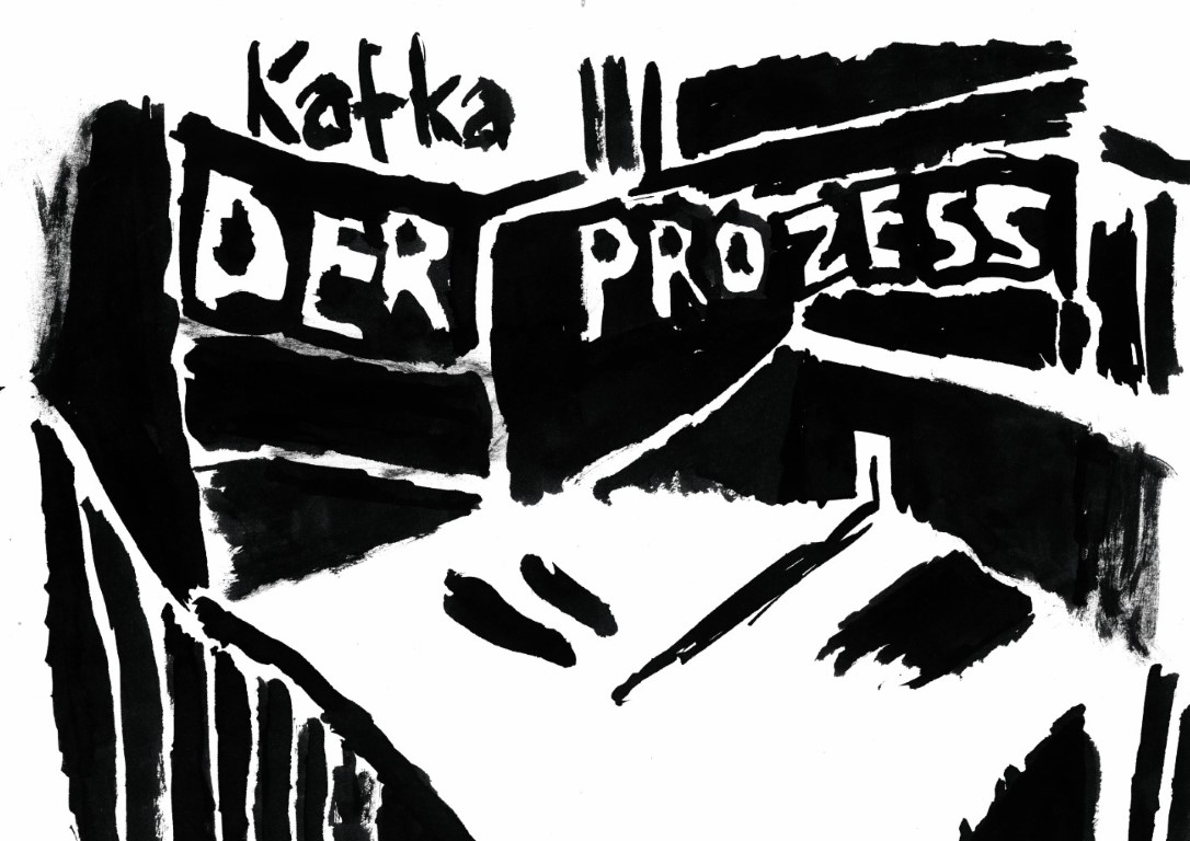 Abstrakte Tuschezeichnung