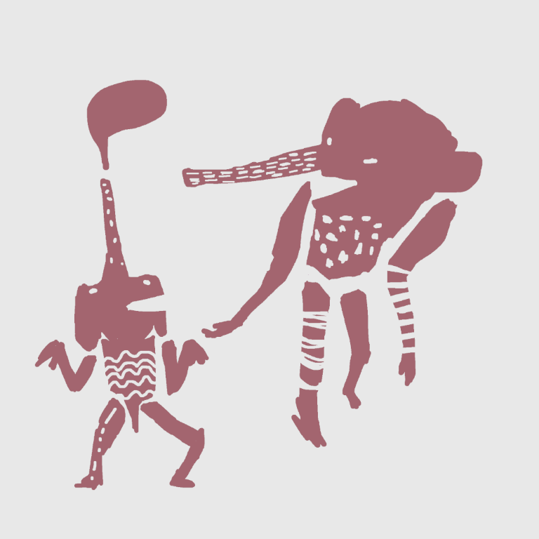 Zwei tanzende Elefanten