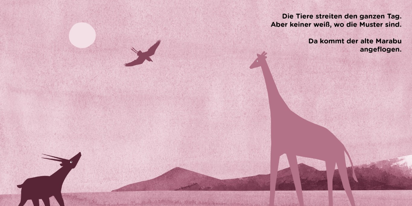 Sonnenuntergang mit Tieren